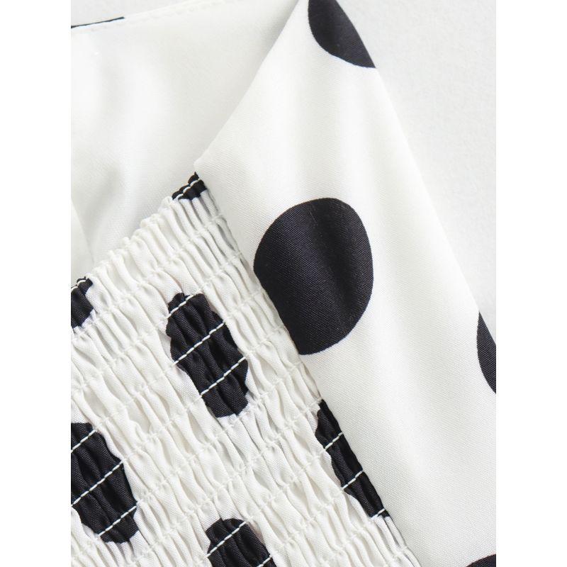 Kaslead New Arrival Women's Clothing Fashion Style Fashion Slim Fit Slimming Polka Dot Tube Top Short Type Tops
