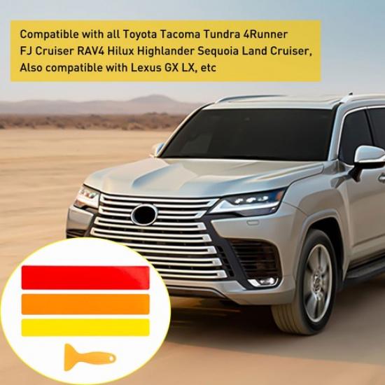 20cm Length Tri-Color Stripe Decals Stickers For Toyota/Lexus/Tacoma/Tantu/Super