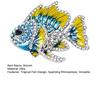 Broche Speld Emaille Afwerking Strass Inleg Tropische Vis Ontwerp Legering Speld Galvanisch Behandelde Basis Past bij Jassen Truien Badge