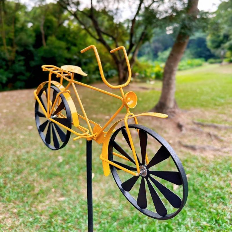 Decoración de Jardín de Bicicleta, Veleta de Viento Metálica de Bicicleta, Decoración de Jardín Exterior Vintage, para Césped al Aire Libre, Esculturas de Arte en Hierro, Estatuas, Decoraciones
