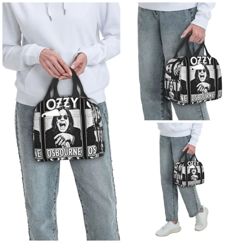Trip Throughozzy Ozzy Osbourne Logo Insulated Lunch Bag for Kids School Cooler Thermal Food Box Tote Lunch Boxes Container