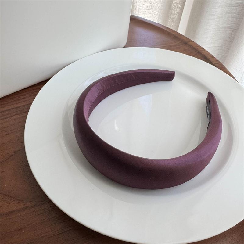 4CM Able Women's Satin Headbands Thick Sponge Padded Hairbands for Ladies Casual Hair Hoops Accessories