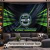 Wall Hanging Tapestry Custom NameSeattle Seahawks Pattern Personalized Printed Fabric Wall Decor