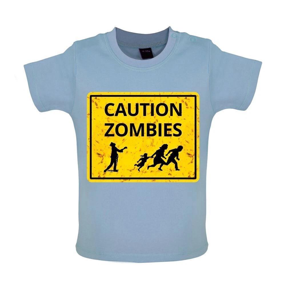 Zombies Road Sign Bail - Baby Kids T-Shirt / Body- Zombie Halloween Funny 130