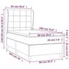3127928 vidaXL Divan Bed with Mattress Dark Brown 90x190 Cm