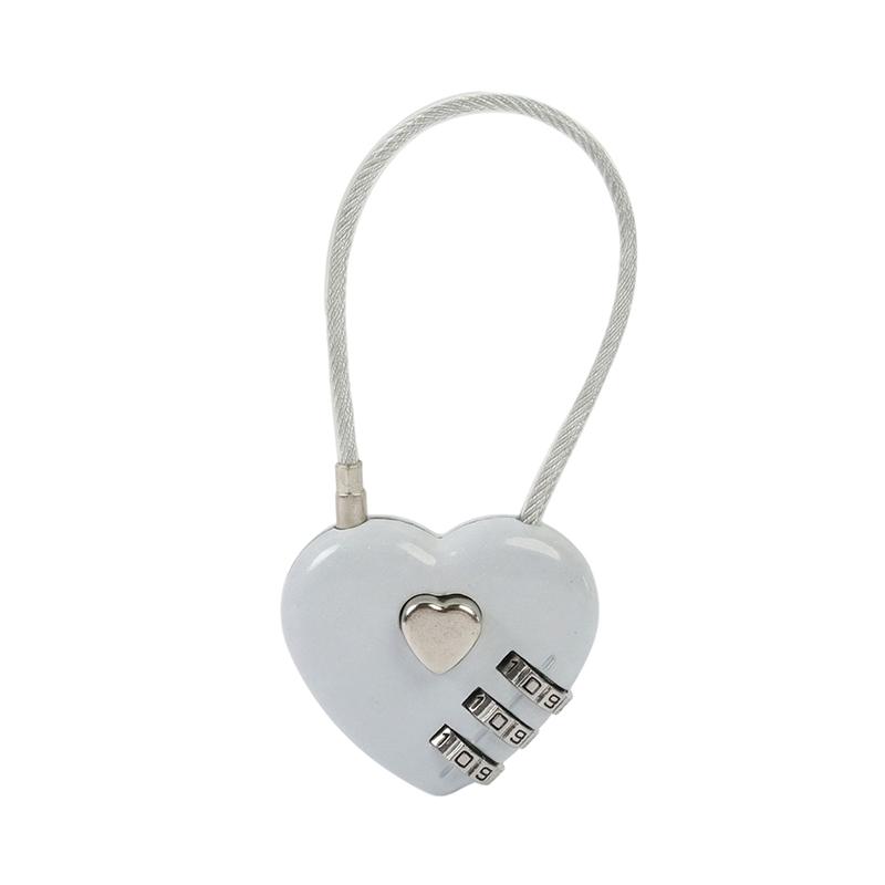 1Pcs Password Code Padlock Heart Style 3 Digit Password Combination Lock Love Password Lock Concentric Lock Padlock