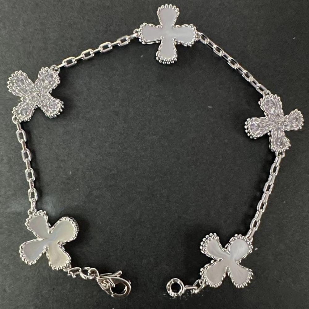 High Version Four-leaf Clover Bracelet Female Mother-of-pearl Agate Five-flower Ladies Bracelet