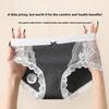 Ladies Summer Pure Lace Hollow Baby Cotton 10A Antibacterial Extension Crotch Triangle Briefs