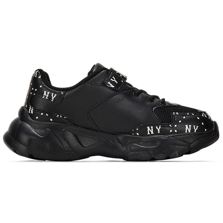MLB Big Ball Chunky Leather Trendy Comfortable Minimalist Durable Low-Top Dad Shoes Unisex sneaker Black 7ASHCM33N-50BKS