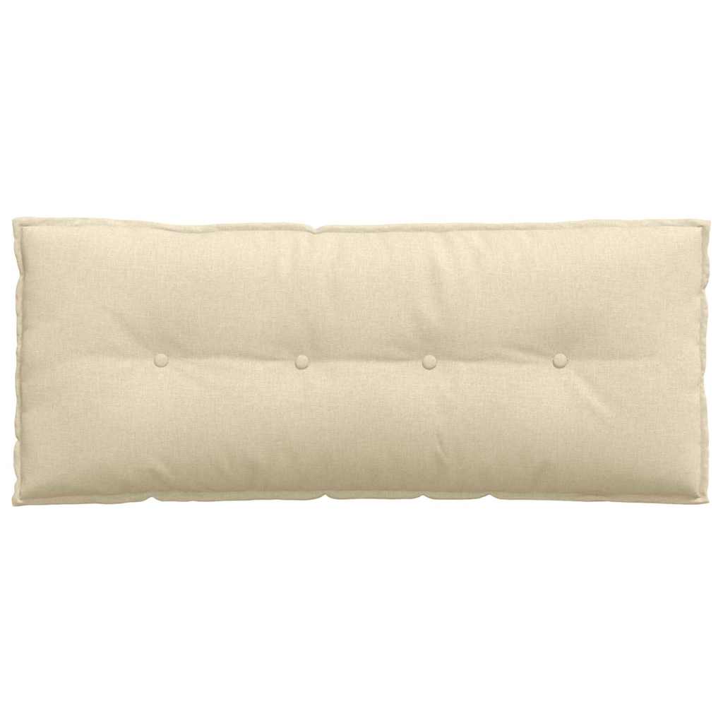 Back Cushion Cream 120 x 19 x 50 cm Fabric