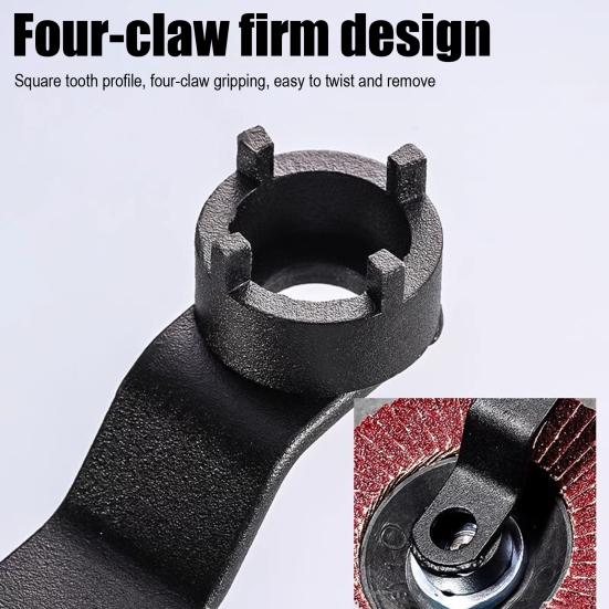 Klíč k úhlové brusce Velkozatěžový Vysoce uhlíková ocel Profesionální Protiskluzový Čtyřdrápý Klíč pro nastavení úhlové brusky Opravné nástroje
