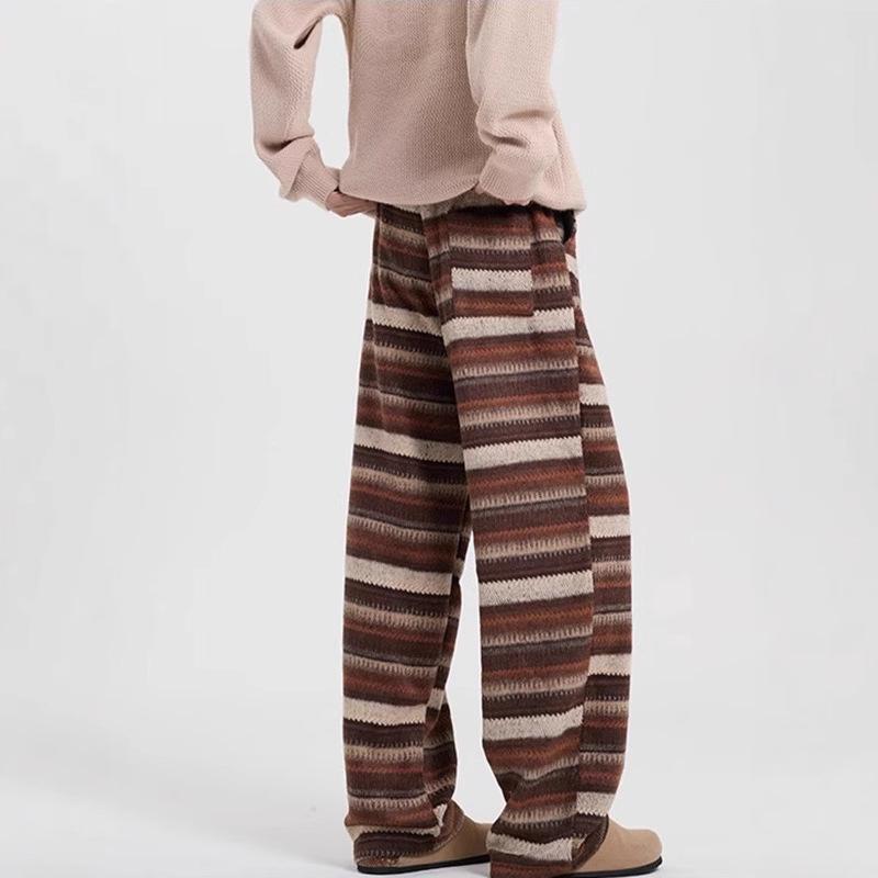 2025 Unisex Retro Gestreifte Wolle Freizeithose - Vielseitige Streetwear-Hose