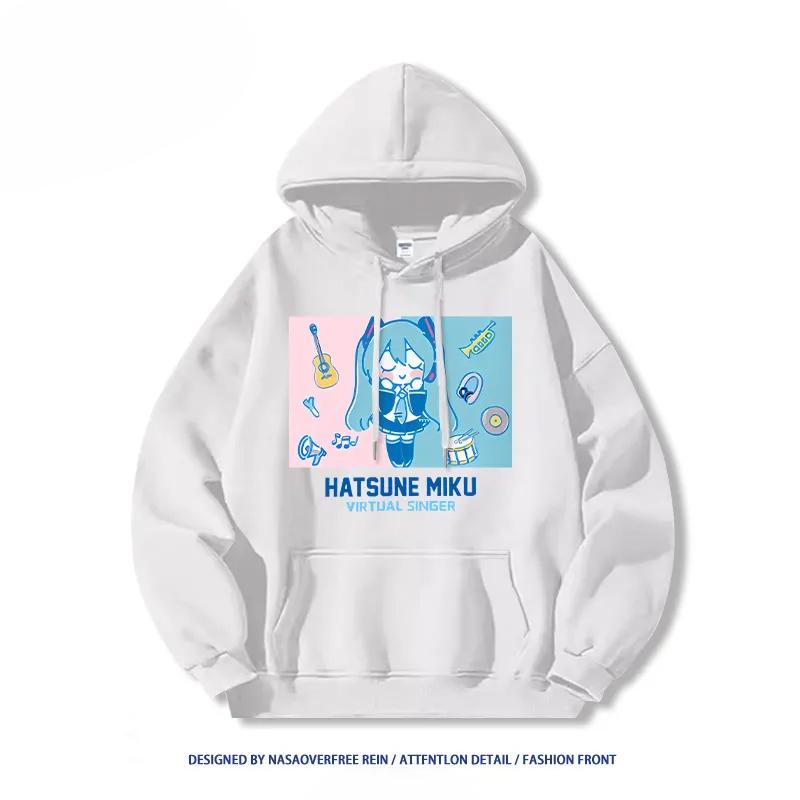 2025 Anime Culture Hatsune Miku Hoodie - MINISO Licensed Men's Breathable Design S-4XL Sweatshirt Harajuku