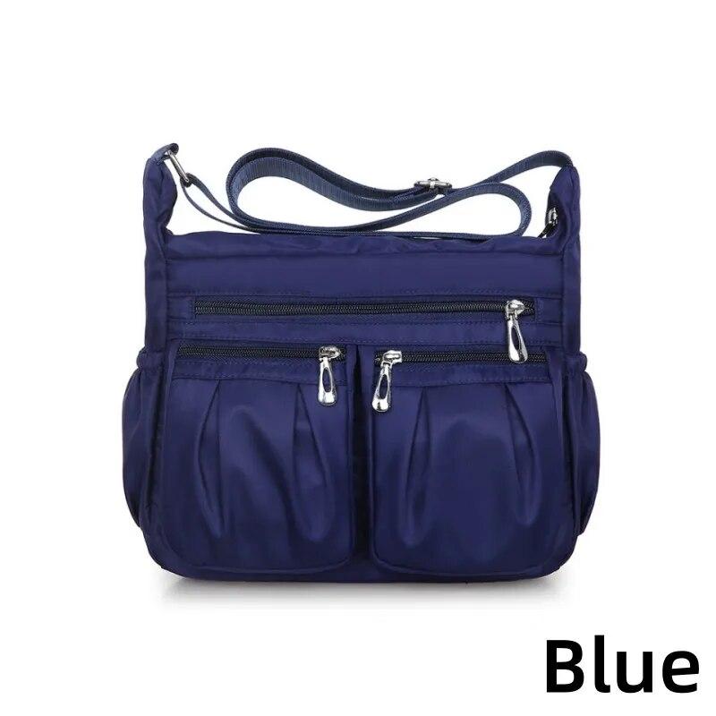 Bolso de nailon impermeable para mujer, tipo mensajero, cruzado, de gran capacidad, para viaje, informal, de alta calidad