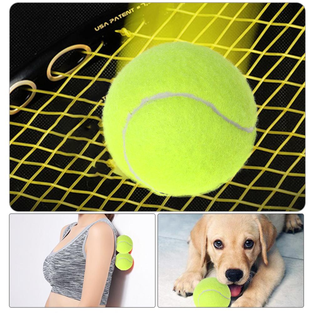 Professional Playing Game Fluorescent Yellow Sport Tournament Tennis Ball Fibrous Felt Covered