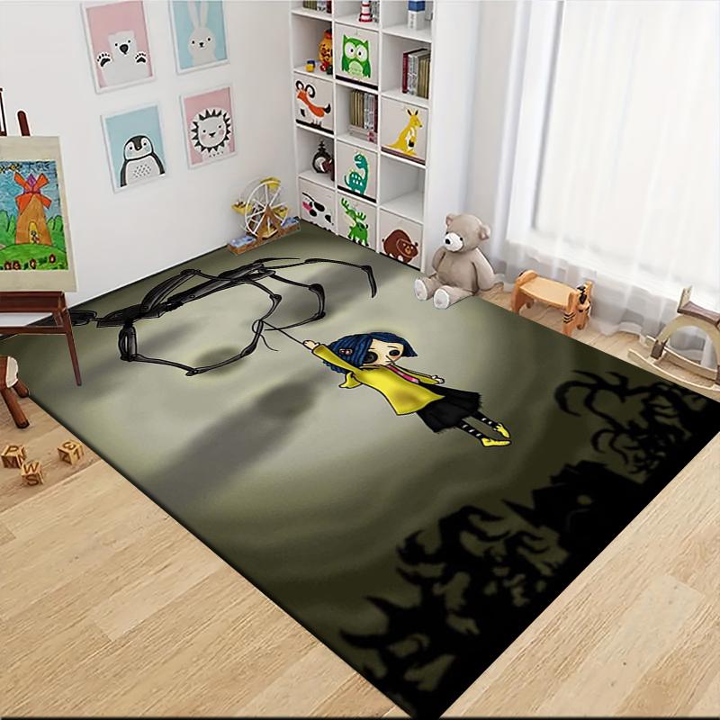 1Pc Coraline'S Whimsical World Carpet Rug Customizable Soft Washable Antislip Home Living Room Sofa Mats Personalized Rug 091778