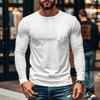 Men's Autumn and Winter Round Neck Long-sleeved T-shirt Slim Breathable Pullover Casual Long-sleeved Bottoming Shirt Tops