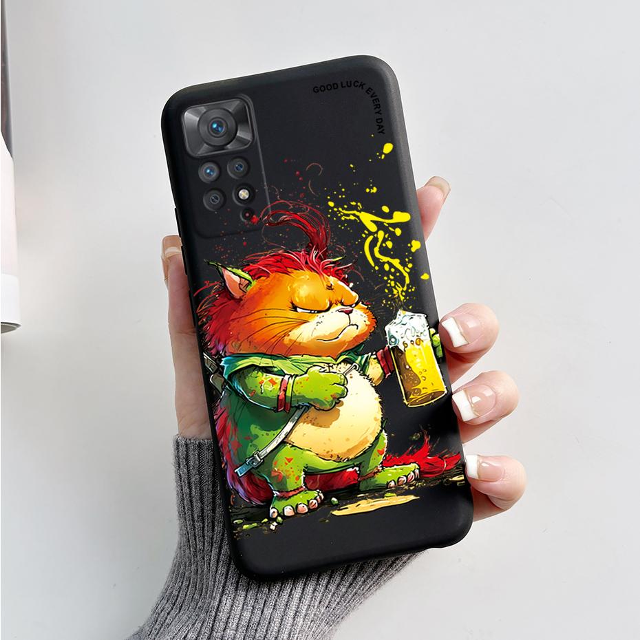 For Redmi Note 11S Note 11 Pro 5G 4G Case Cute Rabbit Panda Protector Fundas Cover For Redmi Note 11 note11E Silicone Phone Case