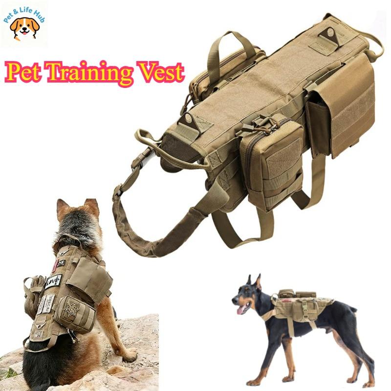 Tactical Camouflage Dog Harness Leash Set Military Training Vest for German Shepherd Malinois Working Dogs Pet Supplies