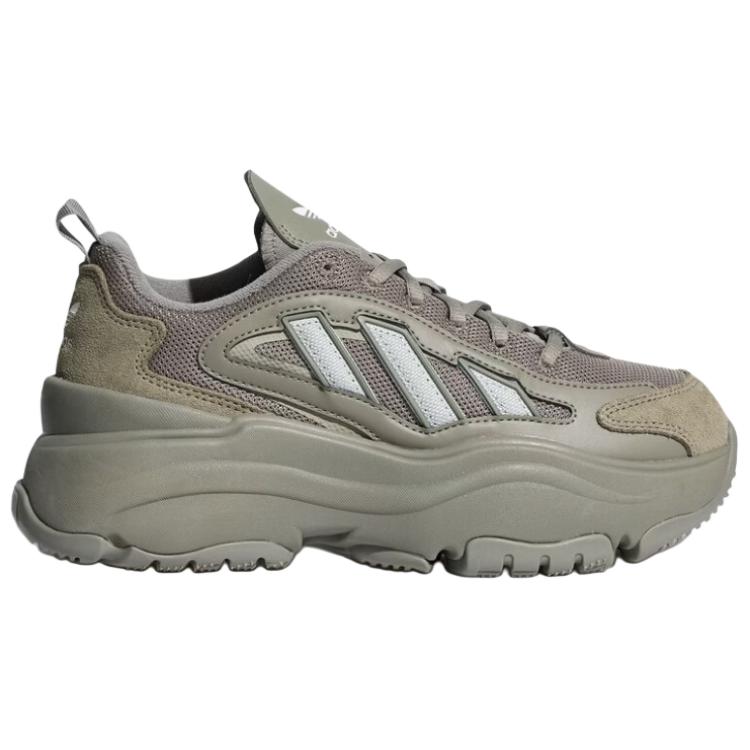 Adidas Originals Ozgaia Comfortable Low-Top Dad Sneakers Unisex Sneakers Light-Gray Green KJ7310