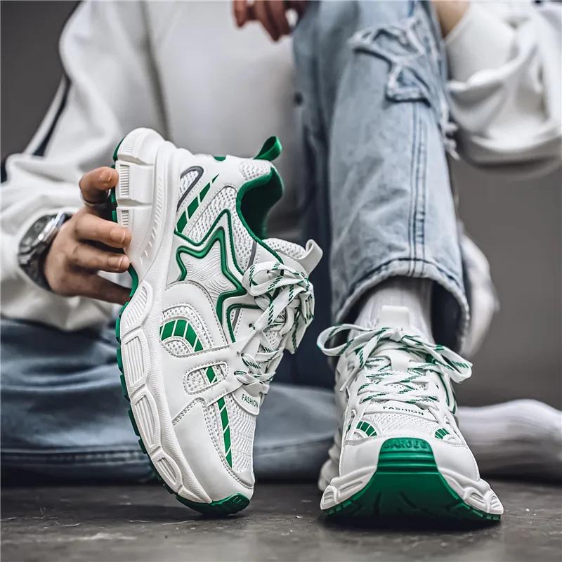 Modeschuhe Herren Sneakers Männliche Freizeitschuhe Herrenschuhe Tenis Luxusschuhe Trainer Race Atmungsaktive Schuhe Mode Slipper Laufschuhe für Herren