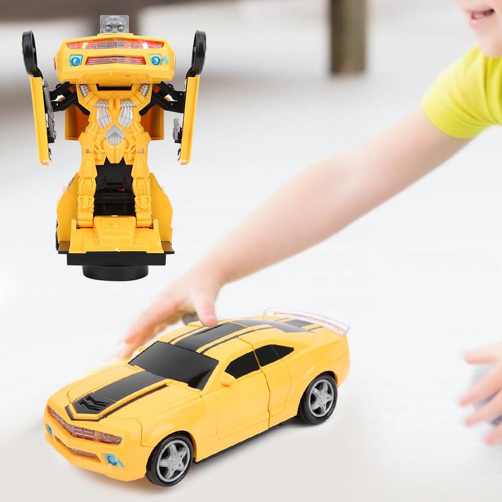 Transform Car Toy Deformation Robots Children Electric Car Toy with Music Light