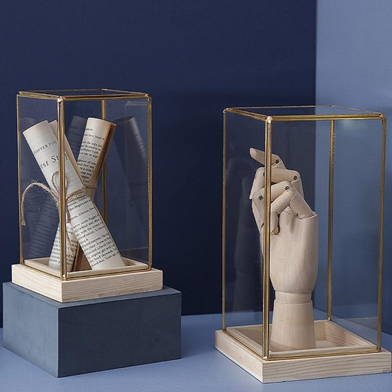 Samlarobjekt Glasmonter Monter för Samlarobjekt Displaylåda Dekorativt Hantverk för Hem och Kontor