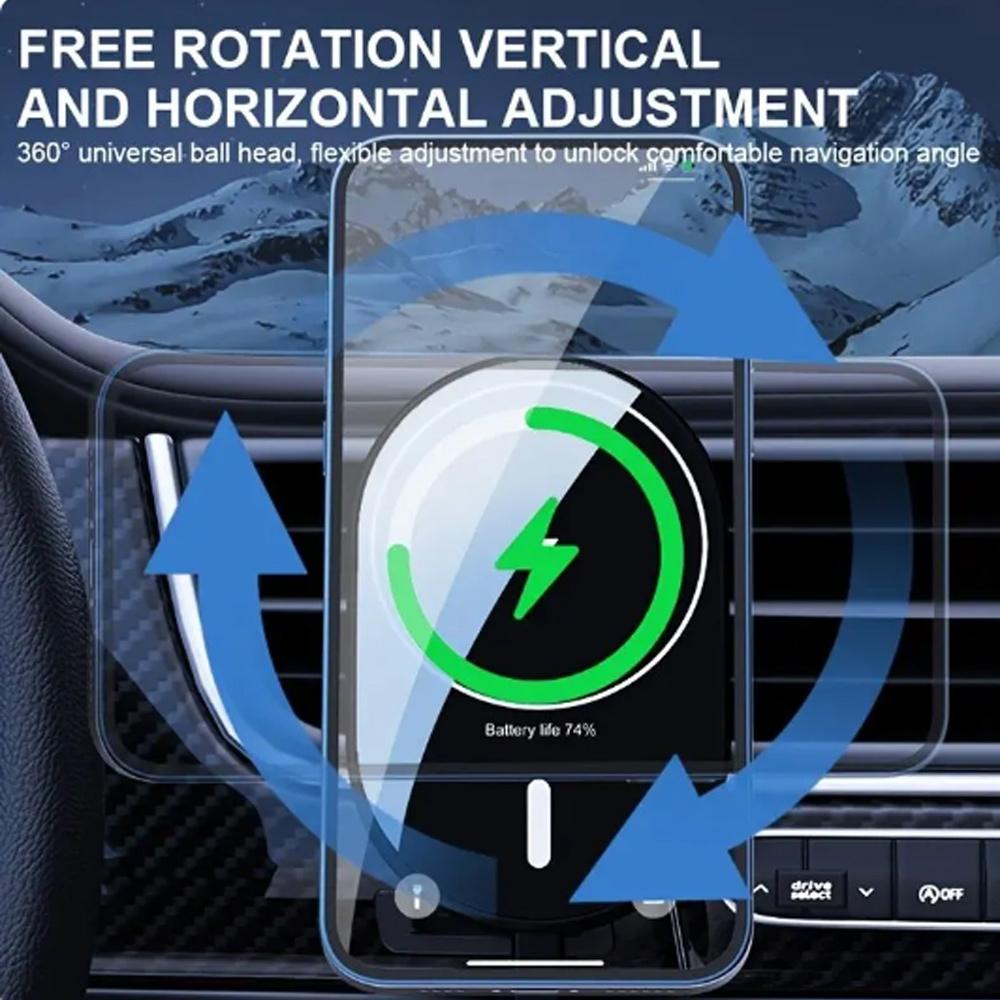 Nou Încărcător Auto Wireless Magnetic de 40W Potrivit pentru Magsafe iPhone 12 13 14 15 Pro Max Magnet 15W Încărcătoare Wireless Qi Suport