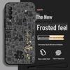 Black Cartoon Chinese Style Silicone Honor X20se Phone Case with Tempered Glass Protector