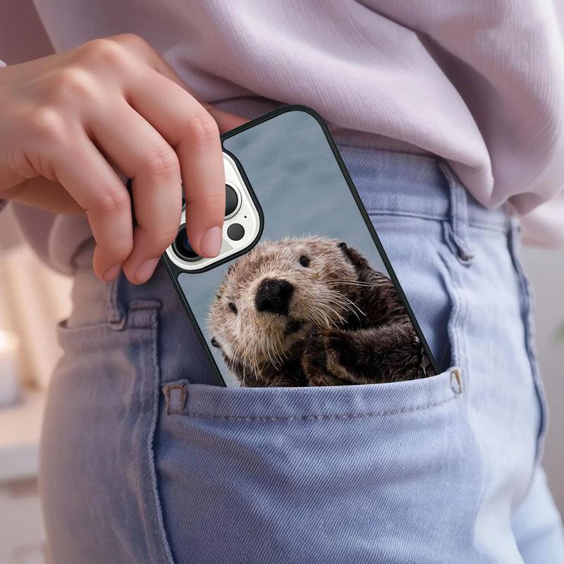 

Sea Otter Animal soft Phone Case For iPhone 17 Air 15 16e 14 13 Pro Max Coque 12 11 Pro Max PLUS cover iPhone 12pro max
