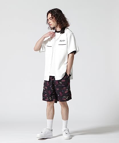 Avirex AVIATOR'S DINER ALOHA SHORT PANTS, Men's, Size M, 010, Black, 783-3113018