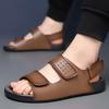 Fashion Genuine Leather Men Sandals Fashion Outdoor Casual Sport Sandals High Quality Business Sandals for Men Summer New Beach Slippers