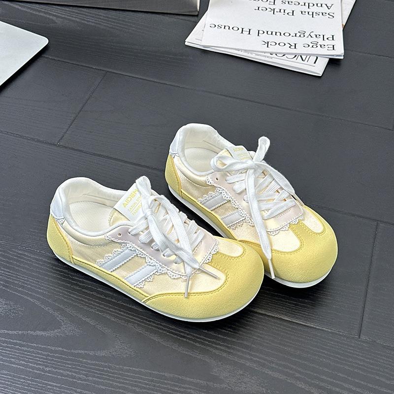 Fashion Women's Casual Sports Shoes 2025 Autumn Comfortable Non Slip Outdoor Fashion Sneakers Shallow Casual Lace Ballet Flats Shoes