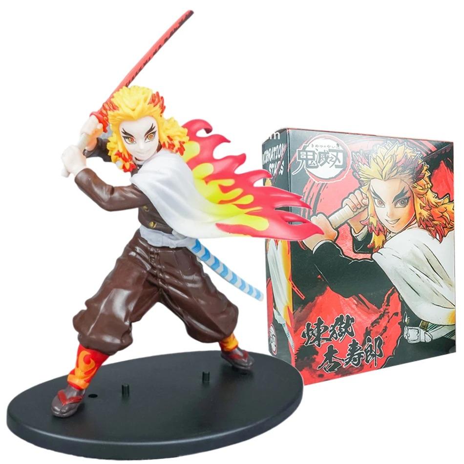 14-22cm Demon Slayer Anime Figure Tanjirou Agatsuma Zenitsu Kyoujurou Model Action Toy Kids Gift PVC collection for Poseable Articulated Scale 2