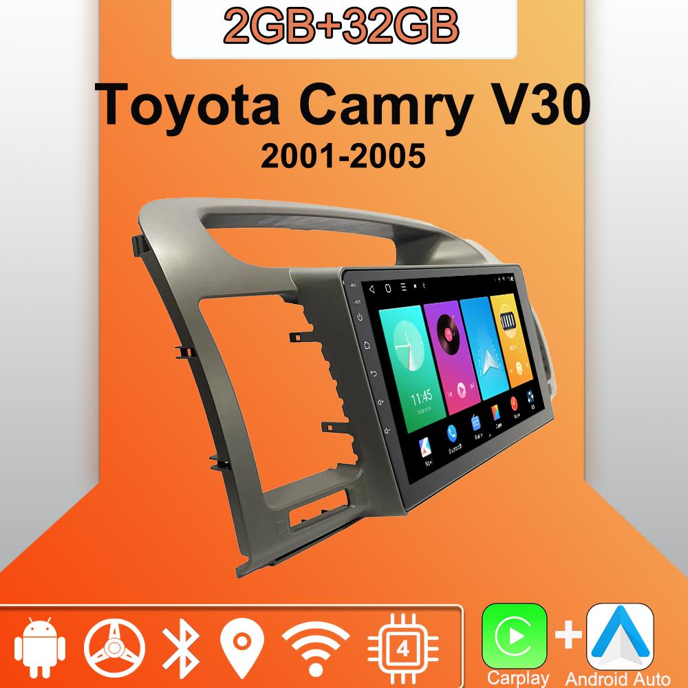 

Android Carplay автомобильное радио для Toyota Camry V30 2001-2005 мультимедийный проигрыватель головное устройство стерео GPS навигация BT WIFI 2+32 ГБ 2+32GB серый