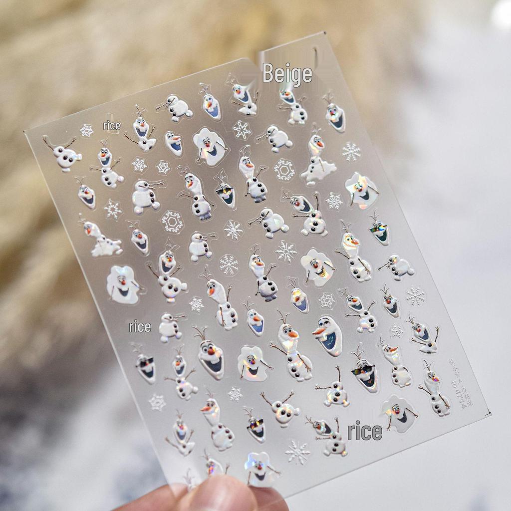Tomoni Shell Light Nail Stickers: Popular Japanese Children's Snowman Knot Nail Art Stickers