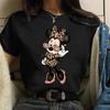 Y2k 90s Fashion T Shirts Gothic Fashion Mickey Tshirt Minnie Mouse Print T-shirt Women T Shirt Female Clothes Kawaii Disney