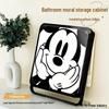 Waterproof Folding Bathroom Wall Cabinet with Mural Design and Clothes Storage