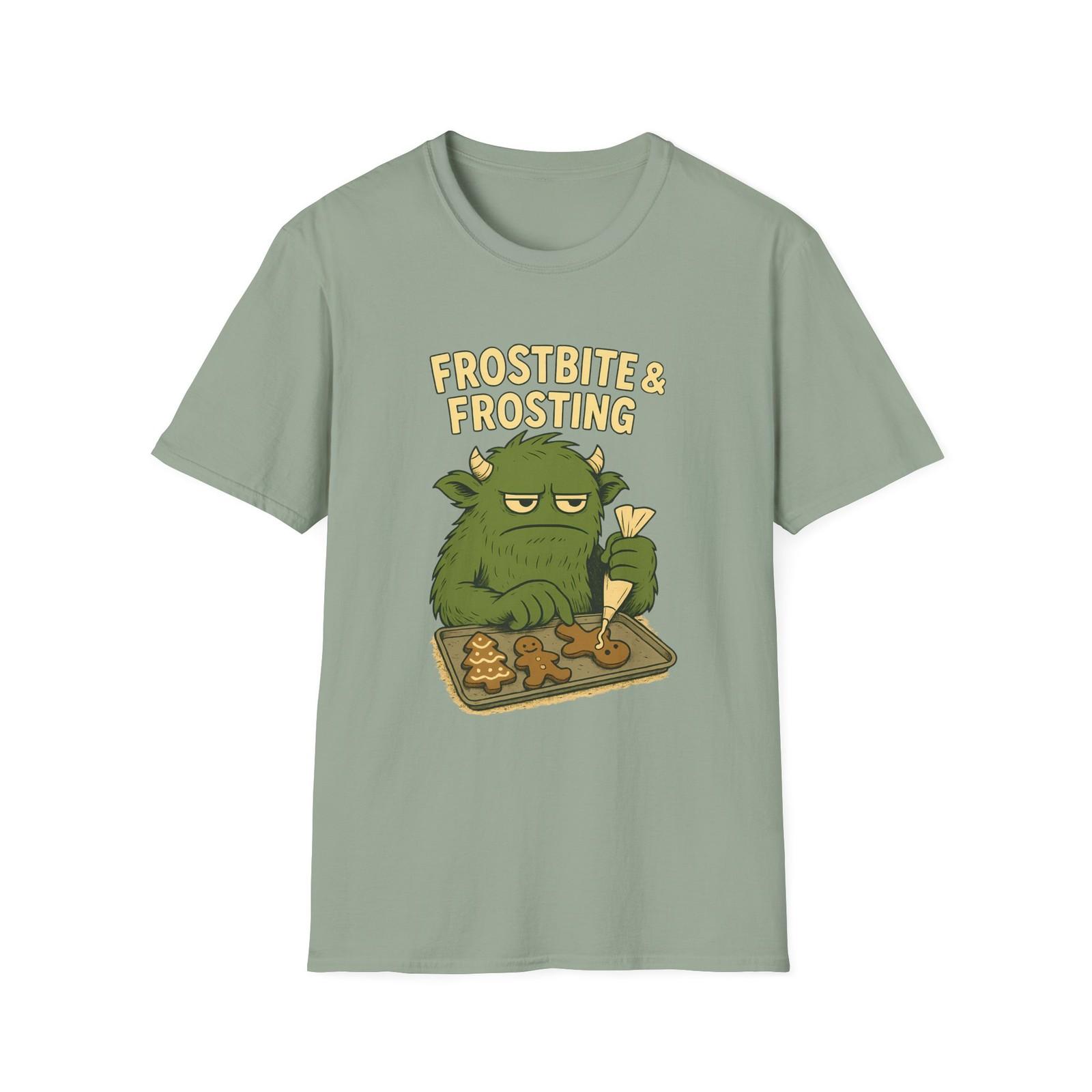 Unisex Softstyle T-Shirt Mens Womens Tees Top Grumpy Monster Christmas Cookie Humor Funny 4XL