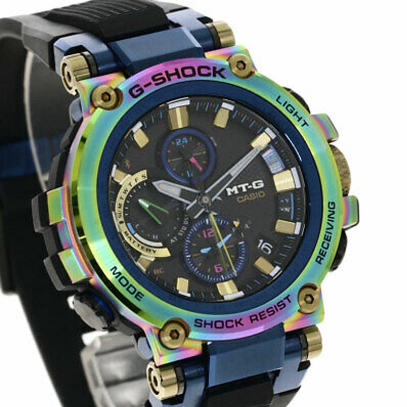 Casio MT-G Series G-SHOCK MTG Series Protective Structure Laser Cool Multi-function Solar Quartz Movement Resin Strap Japanese and MTG-B1000RB-2APR