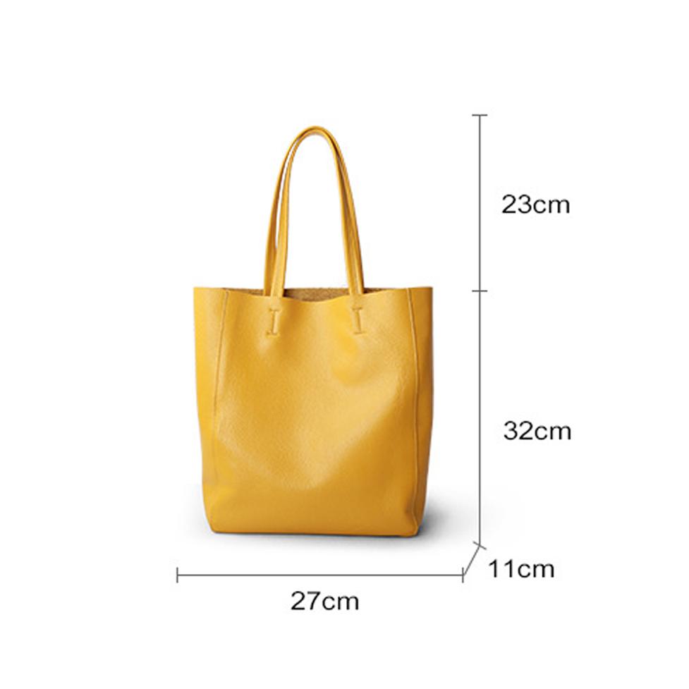 Luxury Brand Designer Genuine Leather Shopping Bag Lady Large Female Totes Bag Fashion Simple Handbags Casual Leather Women Shoper