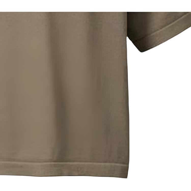 UNIQLO SS24 U Series Solid Color Polo Neck Short Sleeve Knit Top Men tops Light-Brown 467153-35
