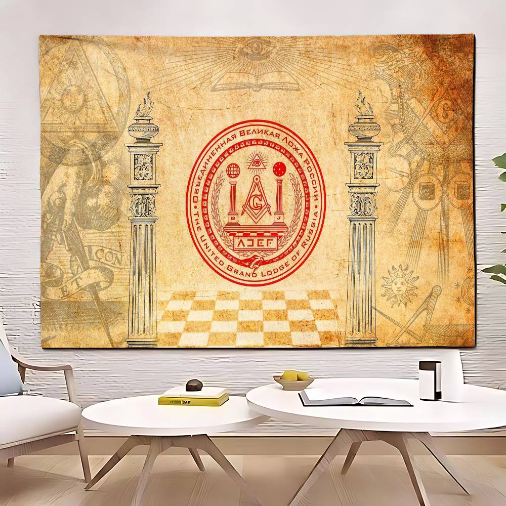 Ring Freemasonry Illuminati Masonic Tapestry Customizable Tapestries Of Various Styleswall Hangings Celebrity wall Hangings