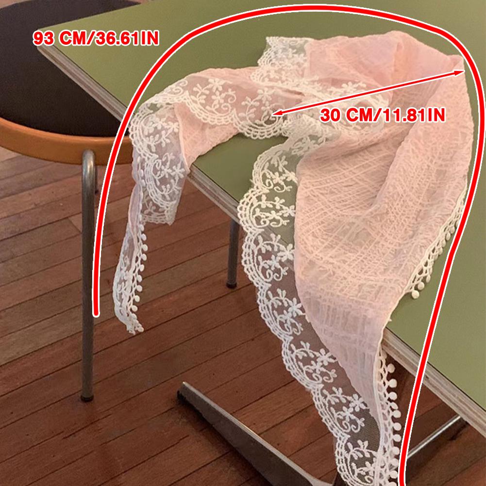 Women's Lace Scarf Headband for Women Non Slip Floral Lace Hair Kerchief Head Scarf for Hair Styling Photo Hair Accessories