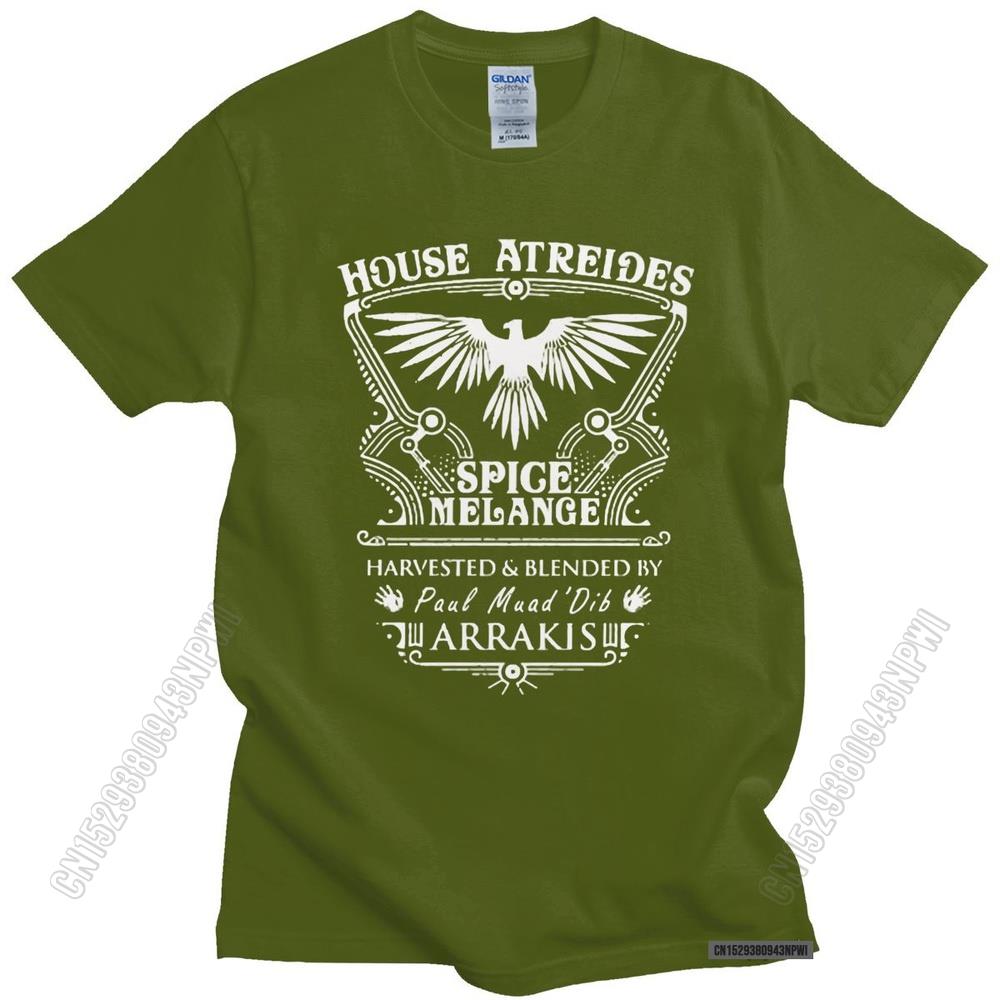 

Trendy House Atreides Dune Arrakis T Shirt Men Short Sleeves 100% Cotton T-Shirt Leisure Science Fiction Film Tshirt Uniform Top XL