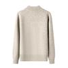 Men's Solid-color Double-zipper Cardigan Sweater Jacket, Unisex Stand-up Collar Knitted Sweater Top