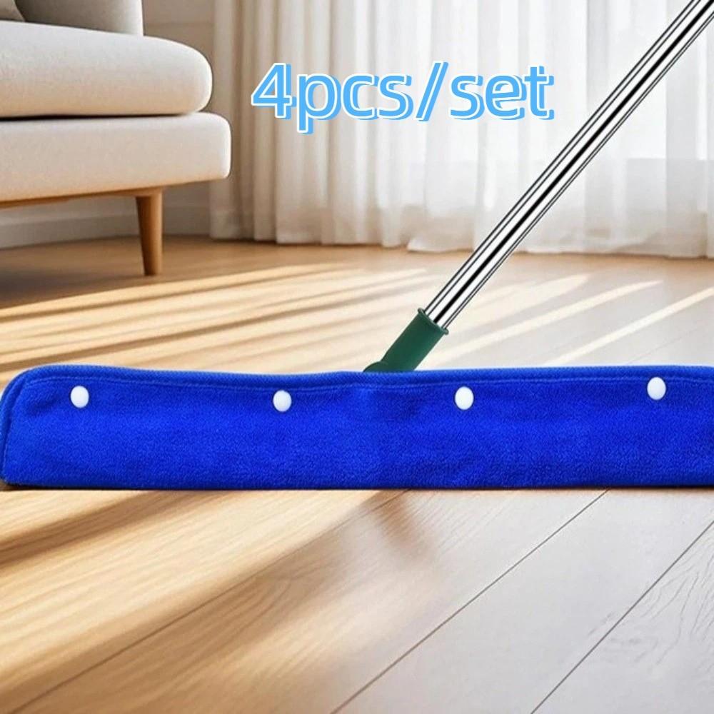 4PCS Absorbent Broom Replacement Cloth Dust Removal Wiper Mop Cloth Broom Cover Cloth Bathroom