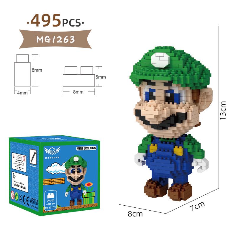 Figuras de Desenho Animado de Micro Partículas Compatíveis com LEGO - Brinquedo de Montagem Educacional para Crianças Caixa Surpresa Ornamentos