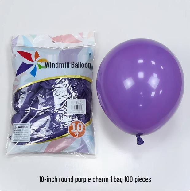 Windmill Pattern 10" Round Latex Balloons - Pack of 100 for Weddings & Birthdays