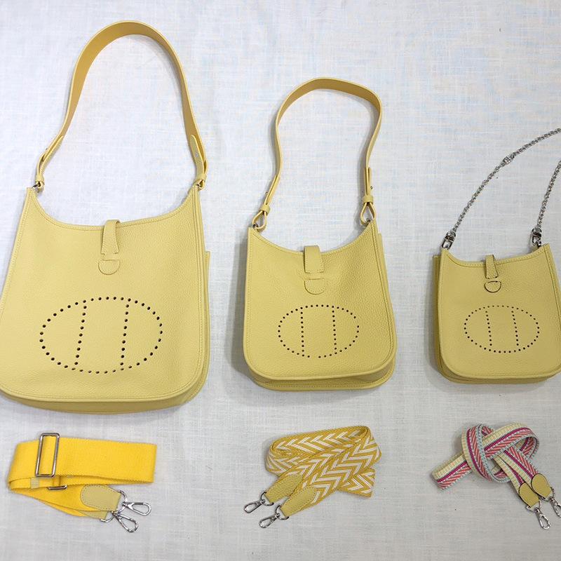 Stil High-end Personalizat Cusut Manual Bandă de Păr Evelyn Strat Piele de Vacă Versatilă Mini Geantă Găleată Geantă de Umăr Simplă Geantă Crossbody